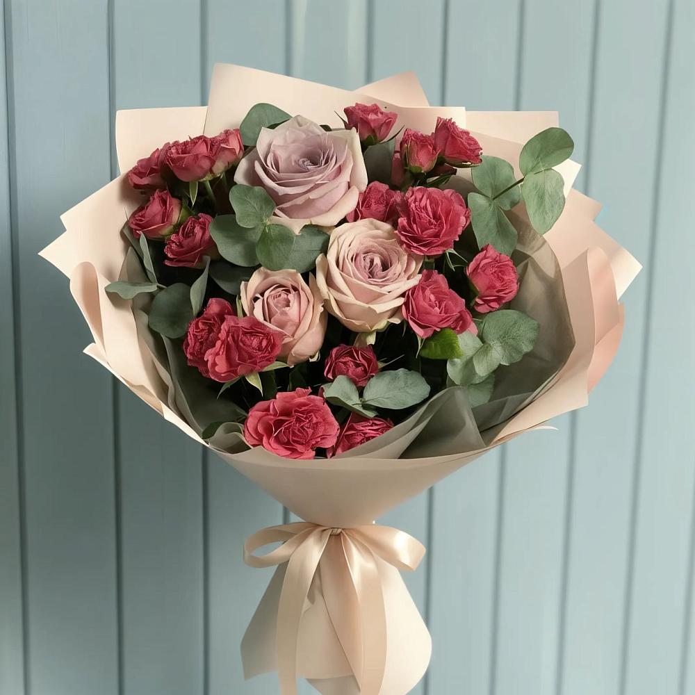 Букет цветов из: Гвоздики и Розы в Шведино