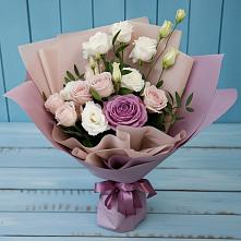Букет цветов из:  Розы и Лизиантусы #REPLACE_PRED# Шведино