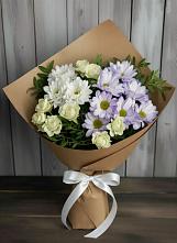 Букет цветов из:  Хризантемы и Розы в Шведино