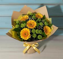Букет цветов из:  Герберы и Хризантемы #REPLACE_PRED# Шведино