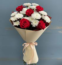 Букет цветов из:  Розы и Хризантемы в Шведино
