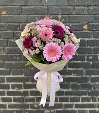 Букет цветов из:  Герберы и Хризантемы #REPLACE_PRED# Шведино
