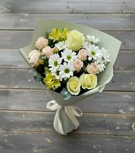 Букет цветов из:  Альстромерии, Розы и Хризантемы #REPLACE_PRED# Шведино