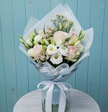 Букет цветов из:  Розы и Лизиантусы #REPLACE_PRED# Шведино