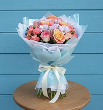 Букет цветов из:  Хризантемы и Розы в Шведино