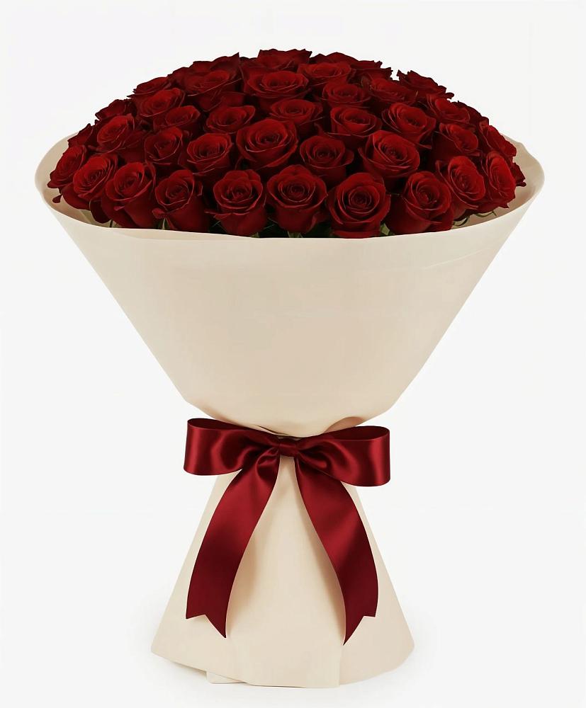 Букет 101 Бордовая роза Блэк Бакарра в Шведино